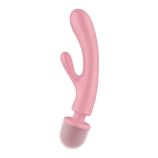 Satisfyer Triple Lover - G-pont és masszírozó wand vibrátor (pink)
