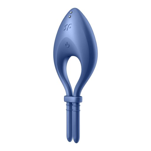 Satisfyer Bullseye - App-vezérelt vibrációs péniszgyűrű (kék)