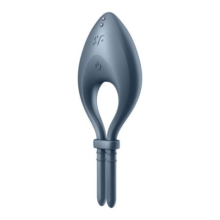 Satisfyer Bullseye - okos vibrációs péniszgyűrű (szürke)