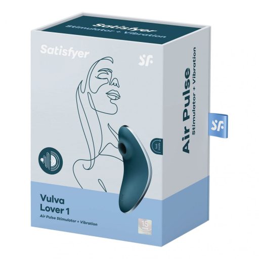 Satisfyer Vulva Lover 1 - akkus léghullámos csikló vibrátor (kék)