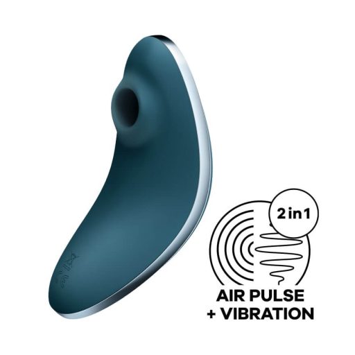 Satisfyer Vulva Lover 1 - akkus léghullámos csikló vibrátor (kék)