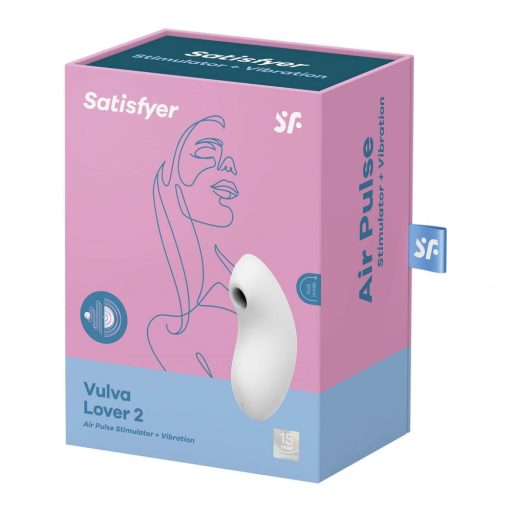 Satisfyer Vulva Lover 2 - léghullámos csikló vibrátor (fehér)