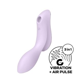   Satisfyer Curvy Trinity 2 - léghullámos 2in1 vibrátor (lila)