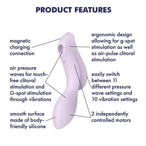 Satisfyer Curvy Trinity 2 - léghullámos 2in1 vibrátor (lila)