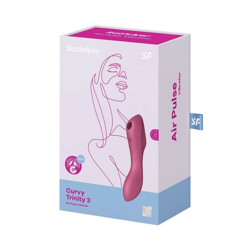 Satisfyer Curvy Trinity 3 - léghullámos 2in1 vibrátor (piros)