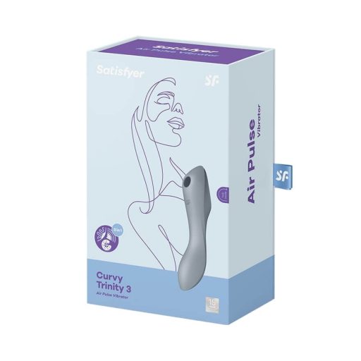 Satisfyer Curvy Trinity 3 - léghullámos 2in1 vibrátor (szürke)
