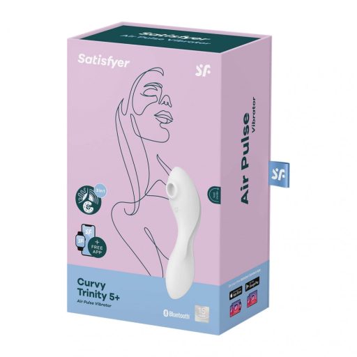 Satisfyer Curvy Trinity 5+ - okos 2in1 vibrátor (fehér)