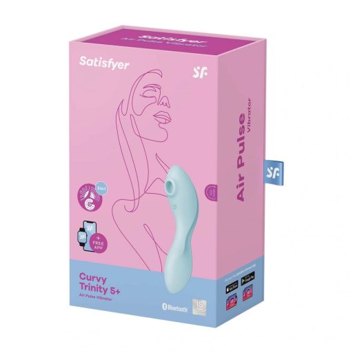 Satisfyer Curvy Trinity 5+ - okos 2in1 vibrátor (kék)