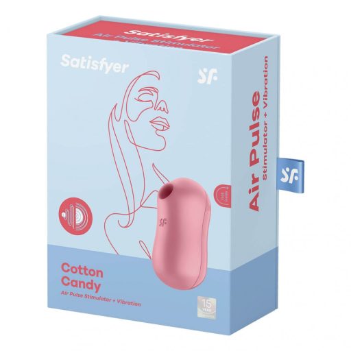 Satisfyer Cotton Candy - léghullámos csikló vibrátor (korall)