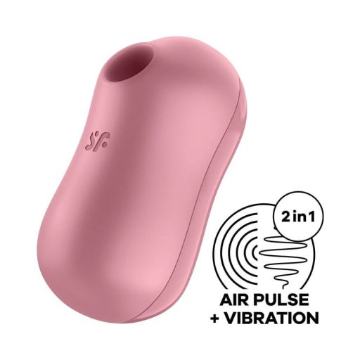 Satisfyer Cotton Candy - léghullámos csikló vibrátor (korall)