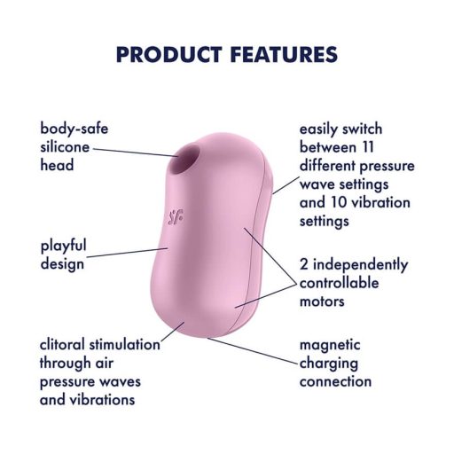 / Satisfyer Cotton Candy - akkus léghullámos csikló vibrátor (lila)
