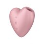   Satisfyer Cutie Heart - akkus, léghullámos csikló vibrátor (pink)
