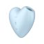 Satisfyer Cutie Heart - akkus léghullámos csikló vibrátor (kék)