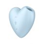   Satisfyer Cutie Heart - akkus, léghullámos csiklóvibrátor (kék)