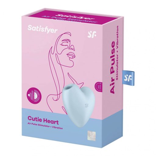 Satisfyer Cutie Heart - akkus léghullámos csikló vibrátor (kék)