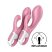 Satisfyer Air Pump Bunny 2 -Akkus G-pontos vízálló csiklókaros vibrátor - 20 cm (Világos piros)