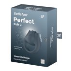   Satisfyer Perfect Pair 2 - Szilikon akkus vízálló vibrációs péniszgyűrű Szürke)