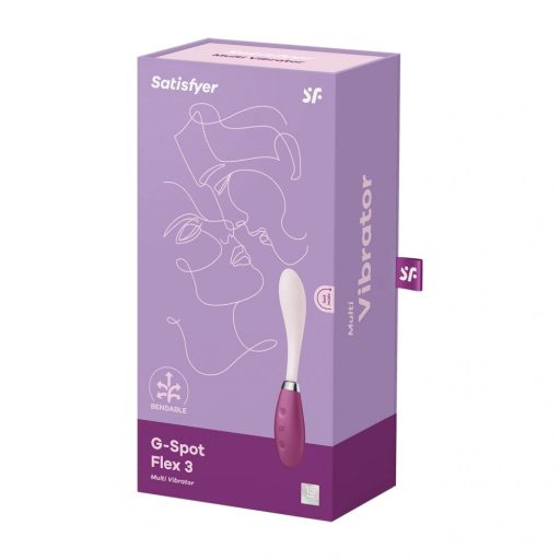 Satisfyer G-Spot Flex 3 - akkus G-pont vibrátor (pink-vörös)