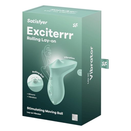 Satisfyer Exciterrr - forgó gyöngyös csikló vibrátor (zöld)