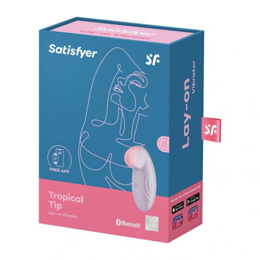 Satisfyer Tropical Tip – App-vezérelt csiklóvibrátor (lila)