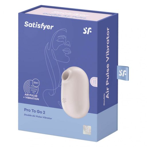 Satisfyer Pro To Go 2 - léghullámos csiklóizgató (bézs)