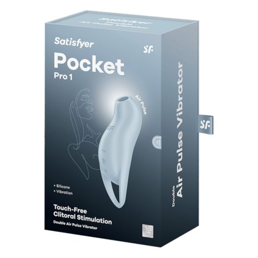 Satisfyer Pocket Pro 1 - léghullámos csiklóizgató (kék)