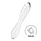 Satisfyer Dazzling Crystal 1 - kétvégű üveg dildó (átlátszó)