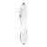 Satisfyer Dazzling Crystal 1 - kétvégű üveg dildó (átlátszó)