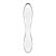Satisfyer Dazzling Crystal 1 - kétvégű üveg dildó (átlátszó)