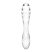 Satisfyer Dazzling Crystal 1 - kétvégű üveg dildó (átlátszó)