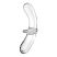 Satisfyer Double Crystal - kétvégű üveg dildó (átlátszó)