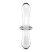 Satisfyer Double Crystal - kétvégű üveg dildó (átlátszó)
