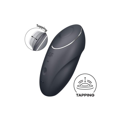 Satisfyer Tap & Climax 1 - 2in1 csiklóizgató és vibrátor (fekete)