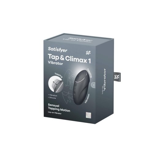 Satisfyer Tap & Climax 1 - 2in1 csiklóizgató és vibrátor (fekete)