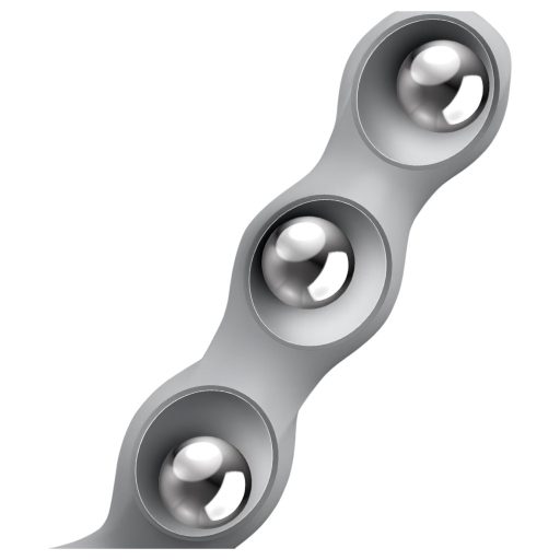 Satisfyer Triple Ball-R - gyöngyös dildó (szürke)