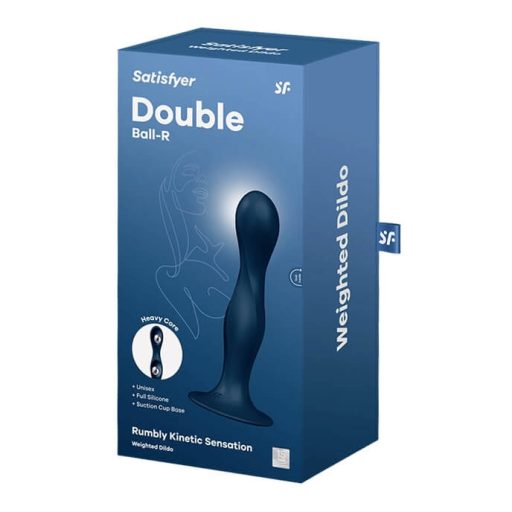 Satisfyer Double Ball-R - súlyozott dildó (kék)