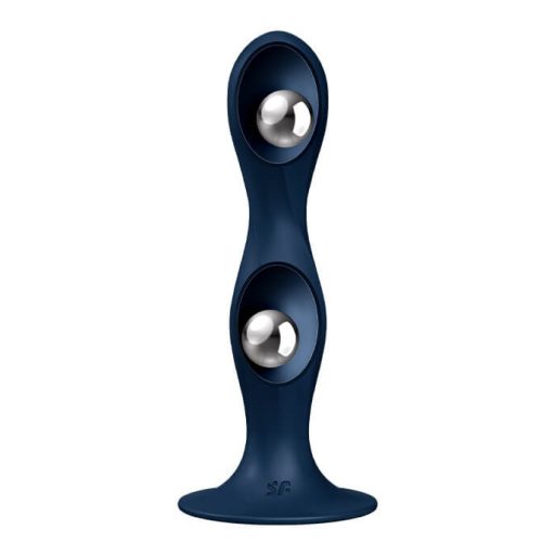 Satisfyer Double Ball-R - súlyozott dildó (kék)