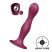 Satisfyer Double Ball-R - tapadókorongos súlyozott dildó (piros)