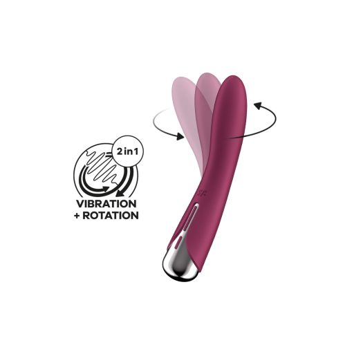 Satisfyer Spinning Vibe 1 - forgó fejes, akkus G-pont vibrátor (piros)