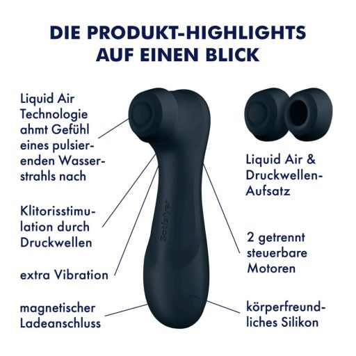 Satisfyer Pro2 Gen3 - léghullámos csiklóizgató (sötét szürke)