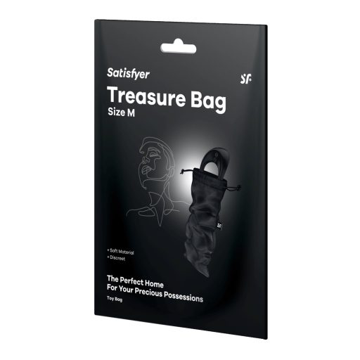 Satisfyer Treasure Bag - diszkrét tároló táska - közepes (fekete)