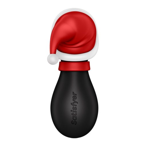 Satisfyer Penguin Holiday Edition - Akkus vízálló léghullámos csiklóizgató vibrátor - 12,5 cm (Fehér-Fekete-Piros)