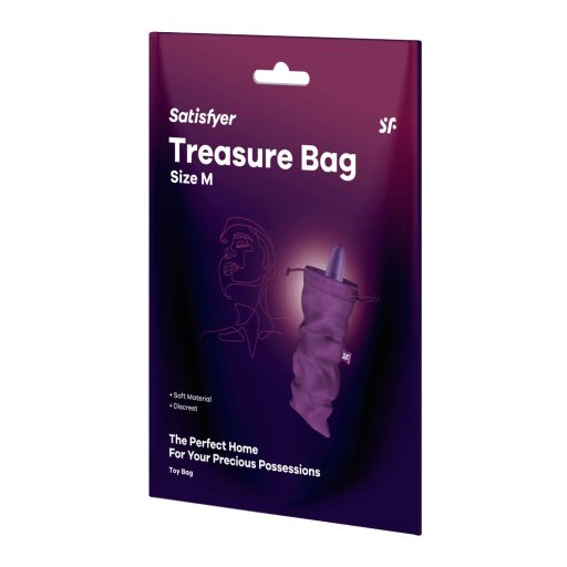 Satisfyer Treasure Bag - diszkrét tároló táska - közepes (lila)