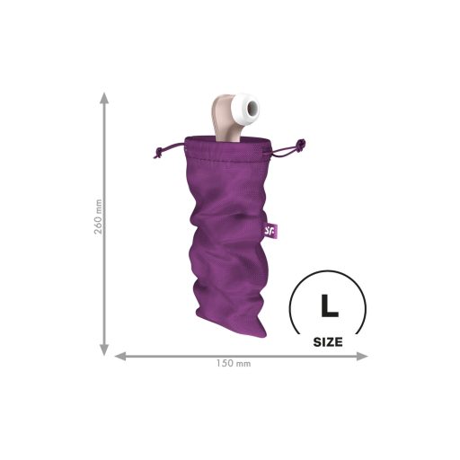 Satisfyer Treasure Bag L - diszkrét tároló táska - közepes (lila)