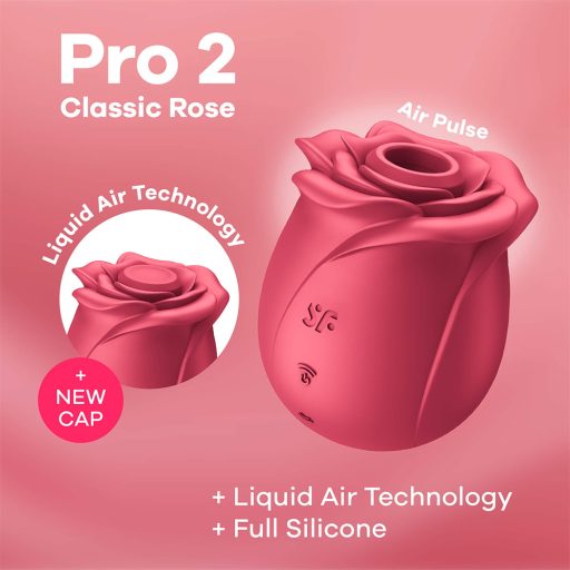 Satisfyer Pro 2 Classic Blossom - léghullámos csiklóizgató (piros)
