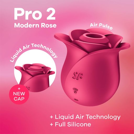 Satisfyer Pro 2 Rose Modern - léghullámos csiklóizgató (piros)