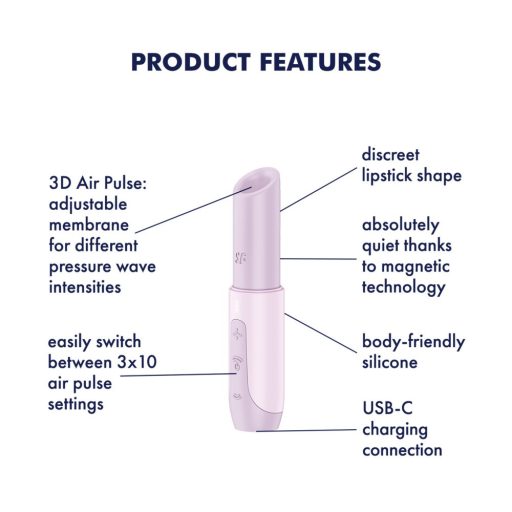 Satisfyer Secret Kiss - léghullámos csiklóizgató (pink)