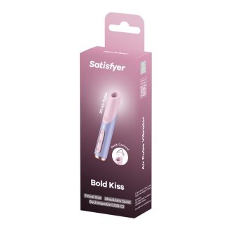   Satisfyer Bold Kiss - léghullámos rúzs vibrátor (rózsaszín)