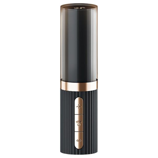 Satisfyer Deep Kiss - léghullámos rúzs vibrátor (fekete)