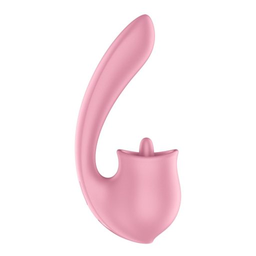Satisfyer Tongue Genius - Nyelves csiklóizgató és G-pontos vibrátor (Pink)